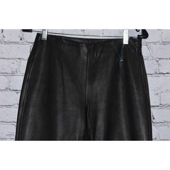 Hugo Buscati Collection Soft Leather Pants Womens Size 4 Lined - Picture 4 of 6